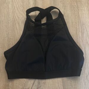 BEYOND YOGA BNWT Black Mesh High Neck Sports Bra SMALL